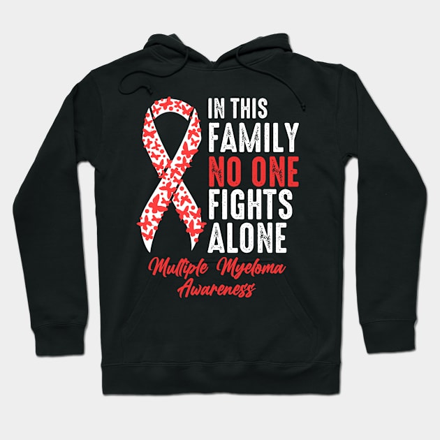 No One Fights Alone Multiple Myeloma Hoodie by JB.Collection